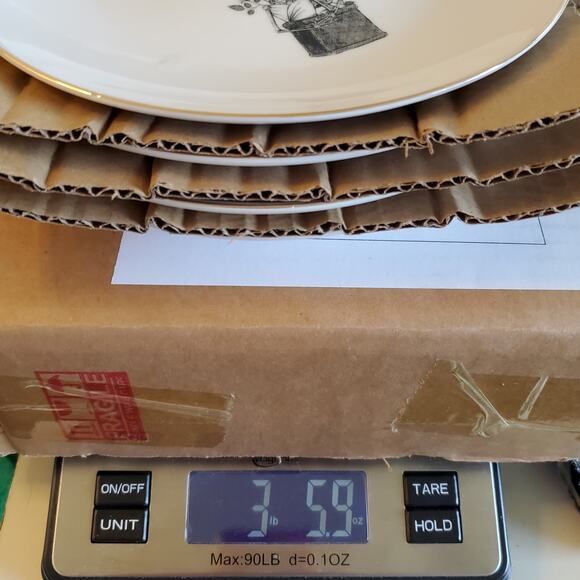 Halloween Eaton Fine Dining 4 pc Appetizer Plates Bone Voyage White Black New - Picture 11 of 15